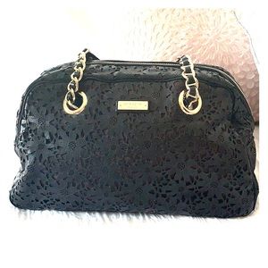 Kate Spade Black Leather Bowler Bag - Authentic